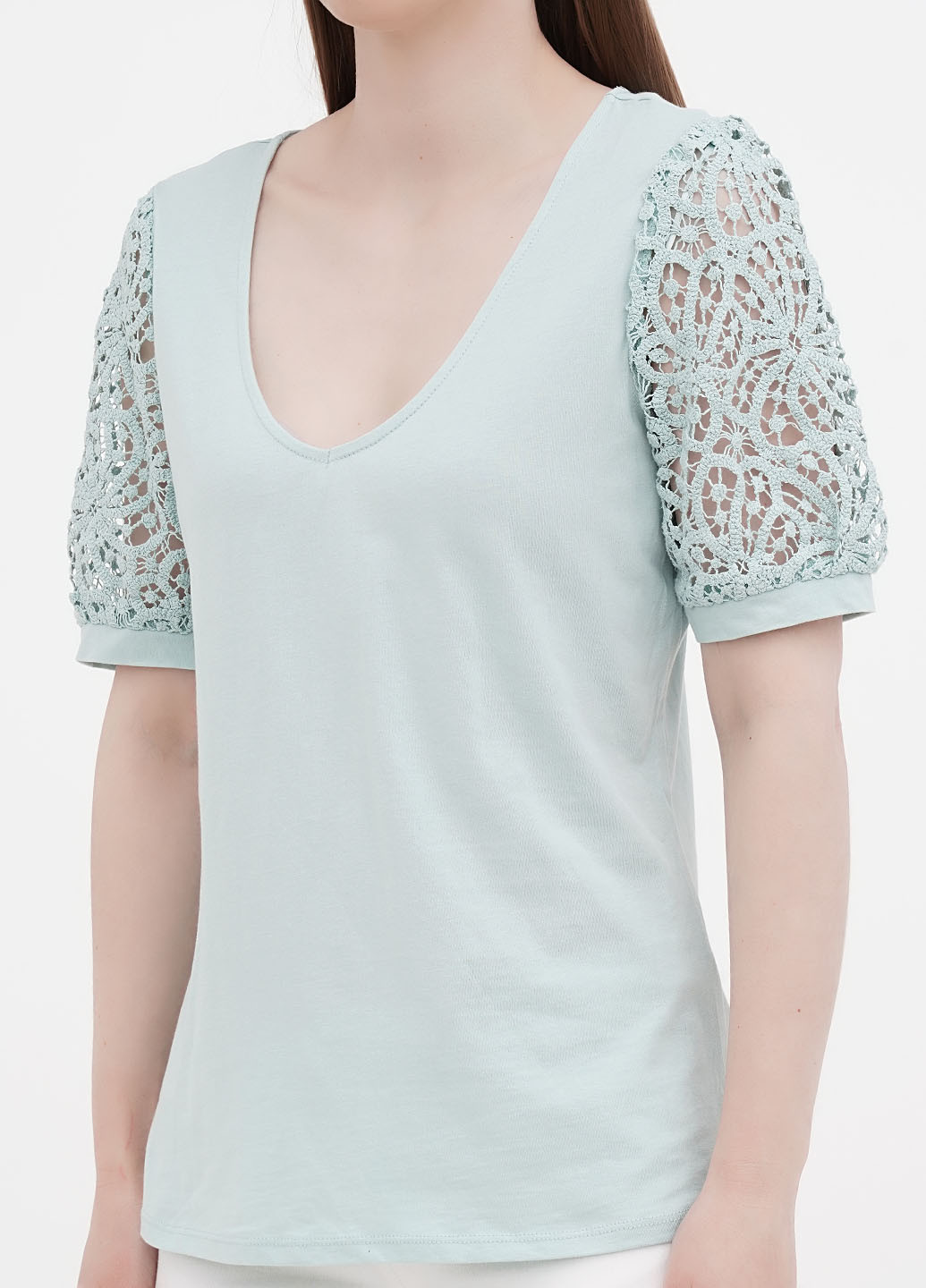 Светло-бирюзовая летняя блуза Orsay