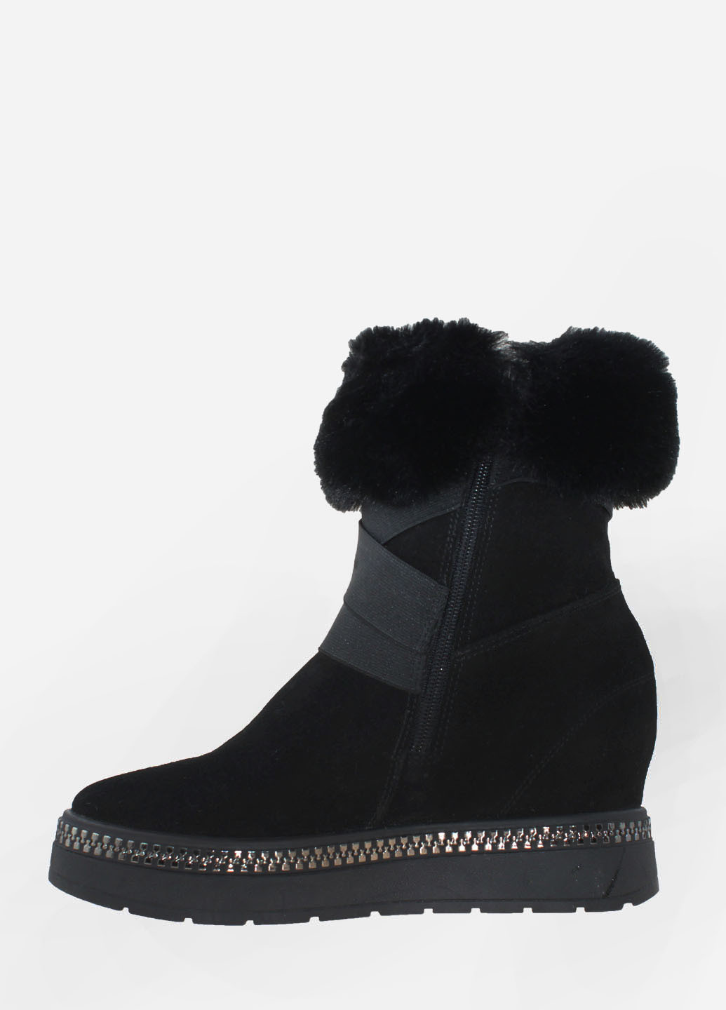 Зимние ботинки rd583-11 черный Dalis из натуральной замши