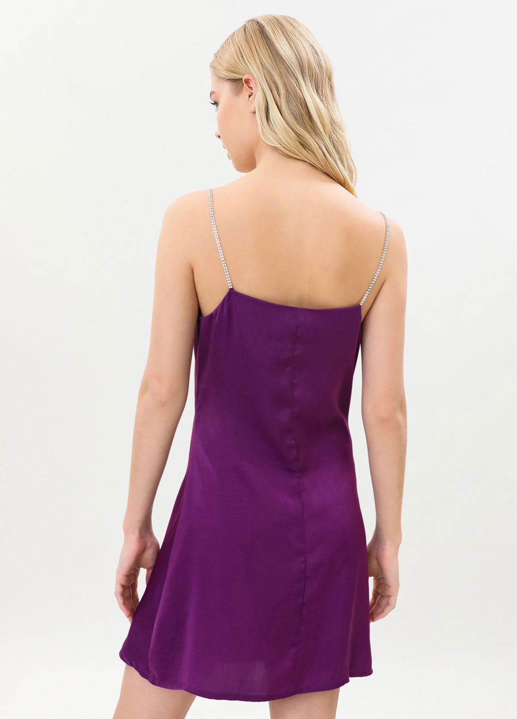 Фиолетовое коктейльное, кэжуал платье платье-комбинация Lefties однотонное