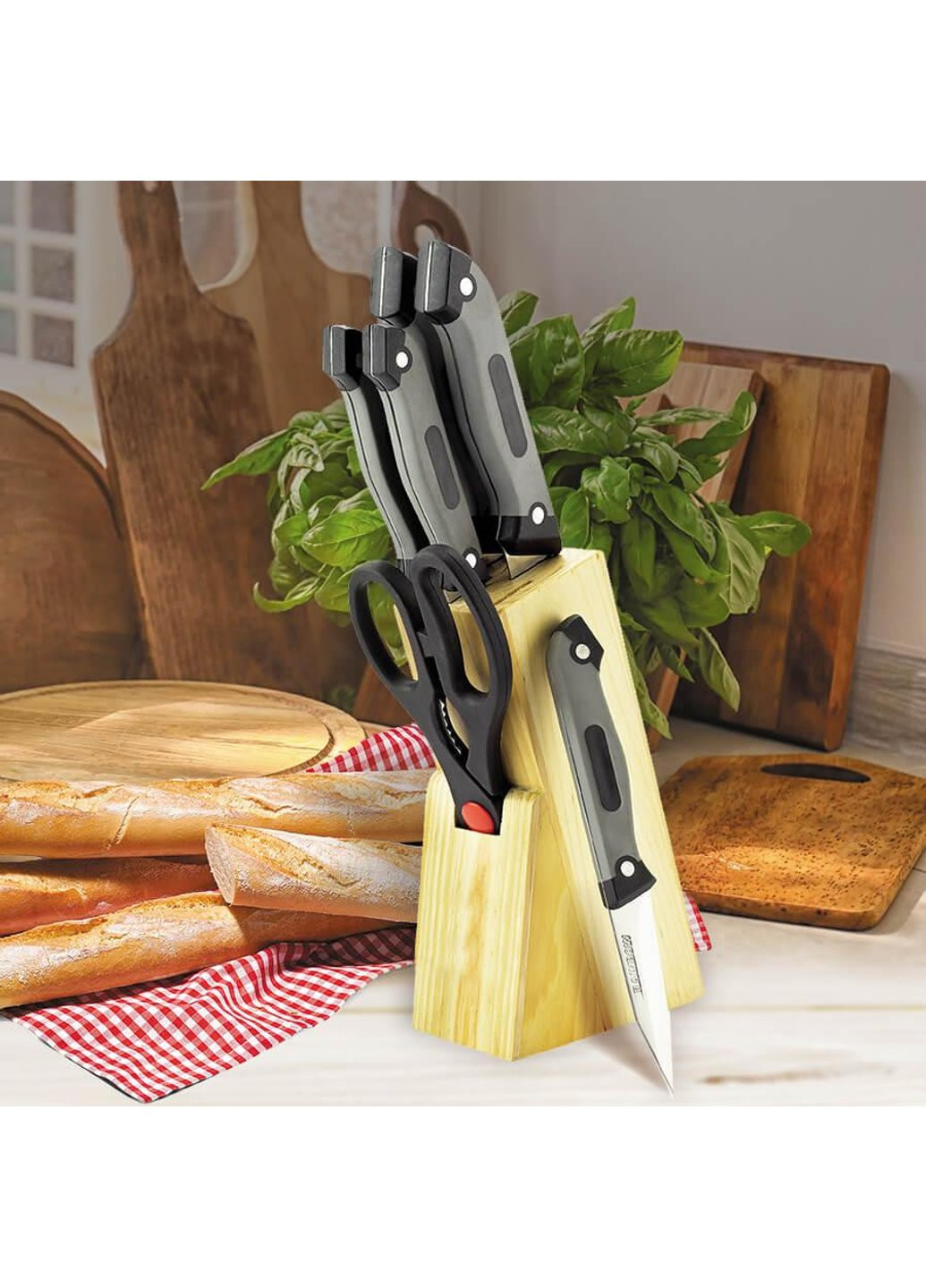 Набор кухонных ножей MR-1407 7 предметов Maestro комбинированные,