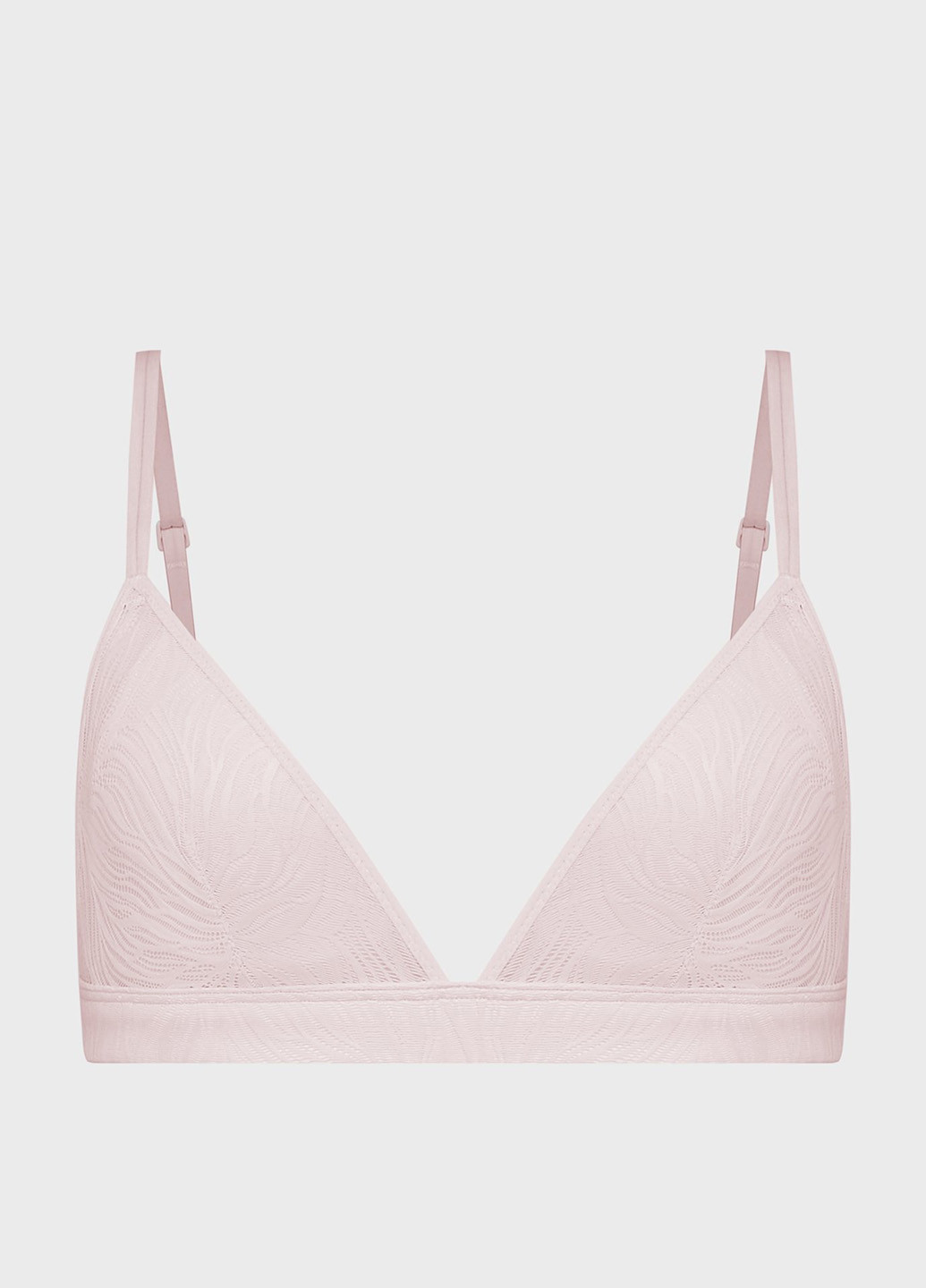 Светло-розовый триэнджел бюстгальтер Calvin Klein без косточек хлопок
