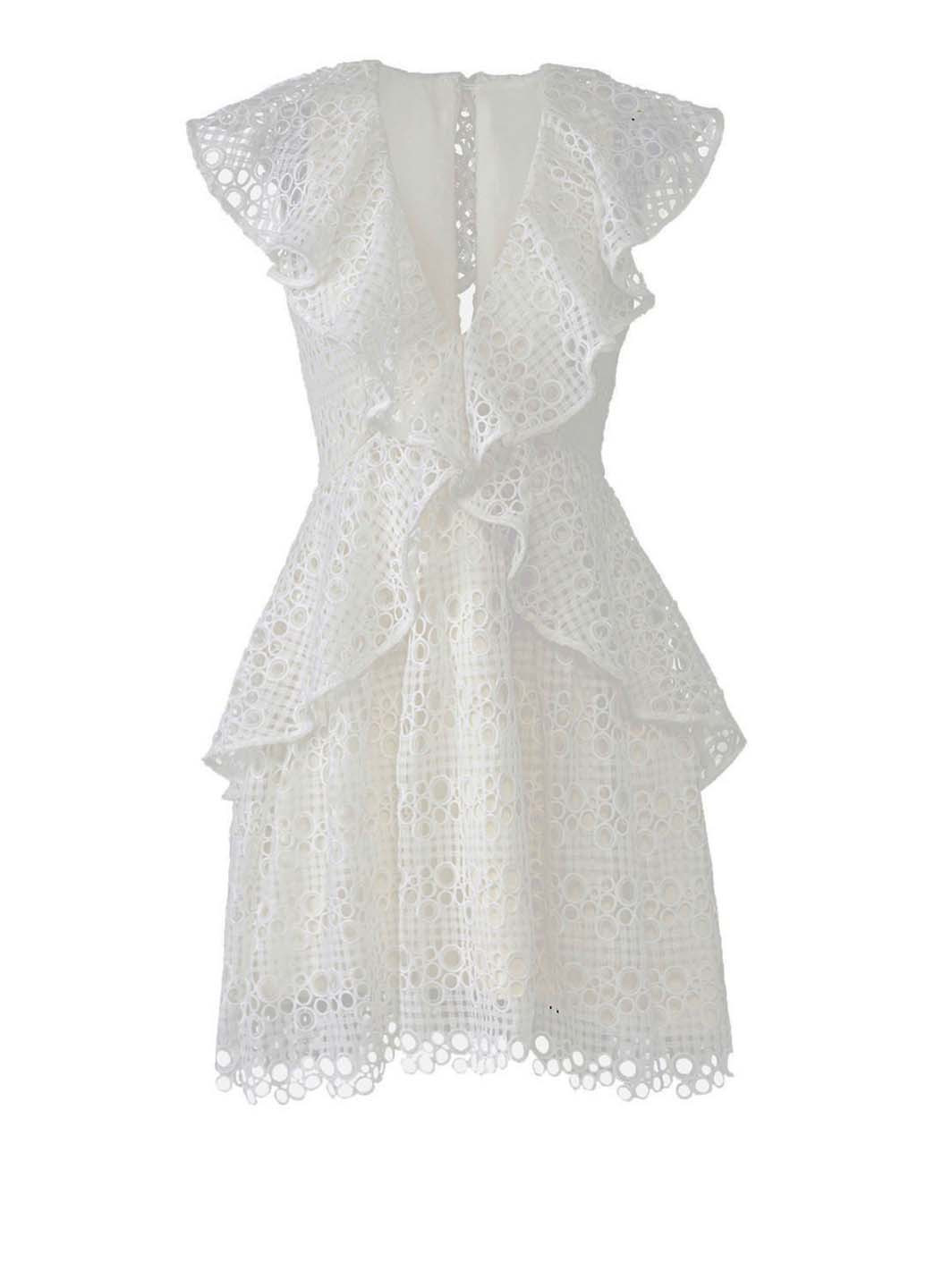 Білий вечірня біла мереживна сукня для вагітних бебі долл Elliatt однотонна