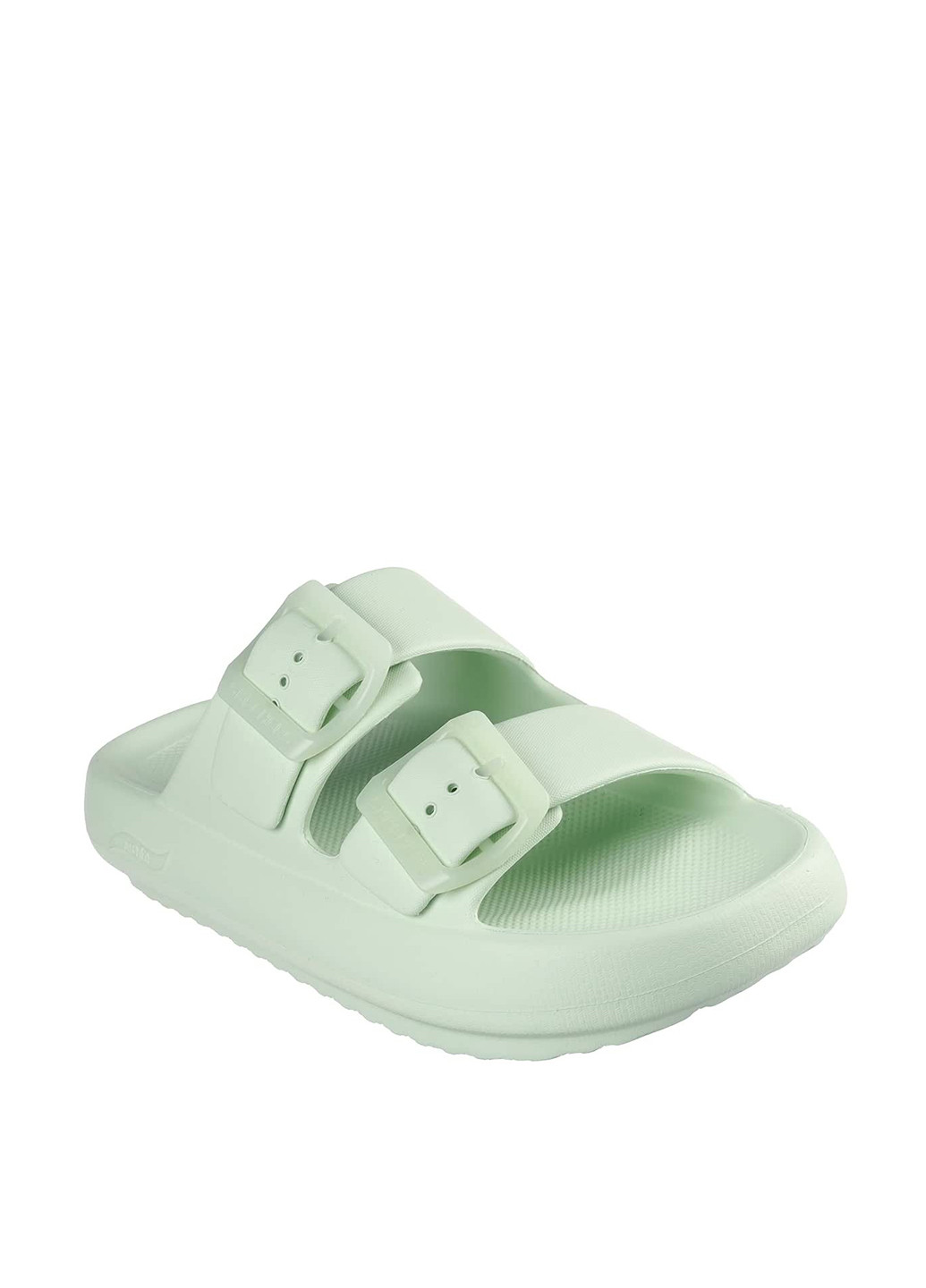 Светло-зеленые шлепанцы Skechers