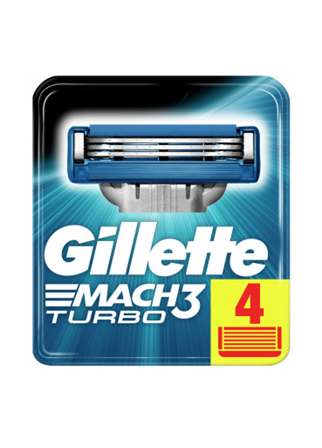Сменные картриджи для бритья Mach 3 Turbo (4 шт.) Gillette (138200538)