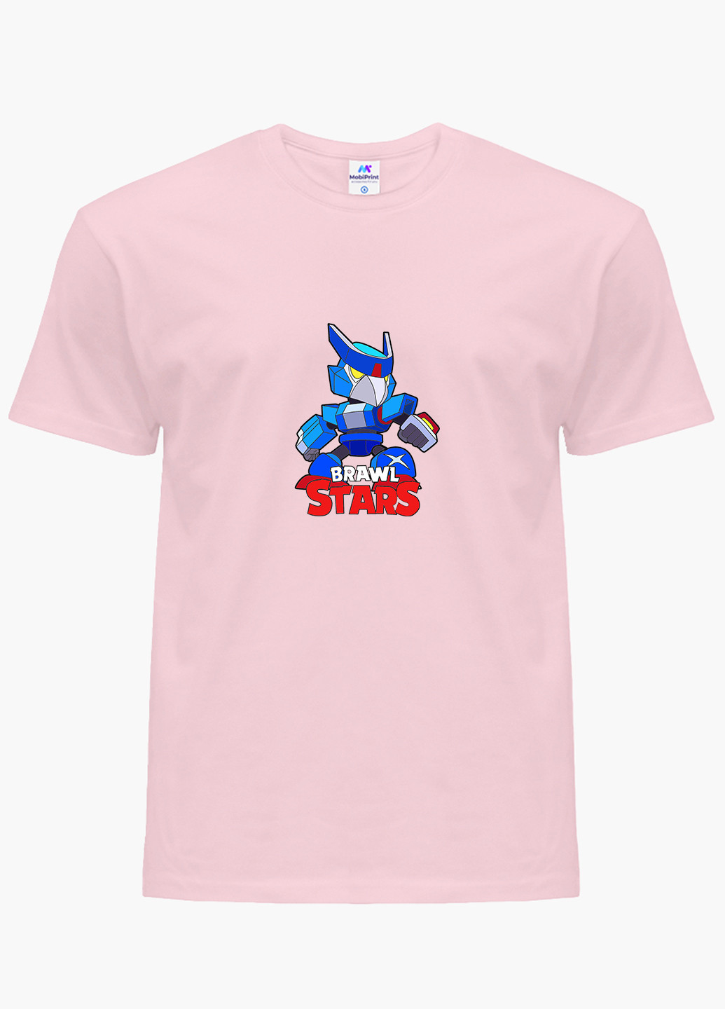 Розовая демисезонная футболка детская ворон меха бравл старс (crow mech brawl stars)(9224-1008) MobiPrint