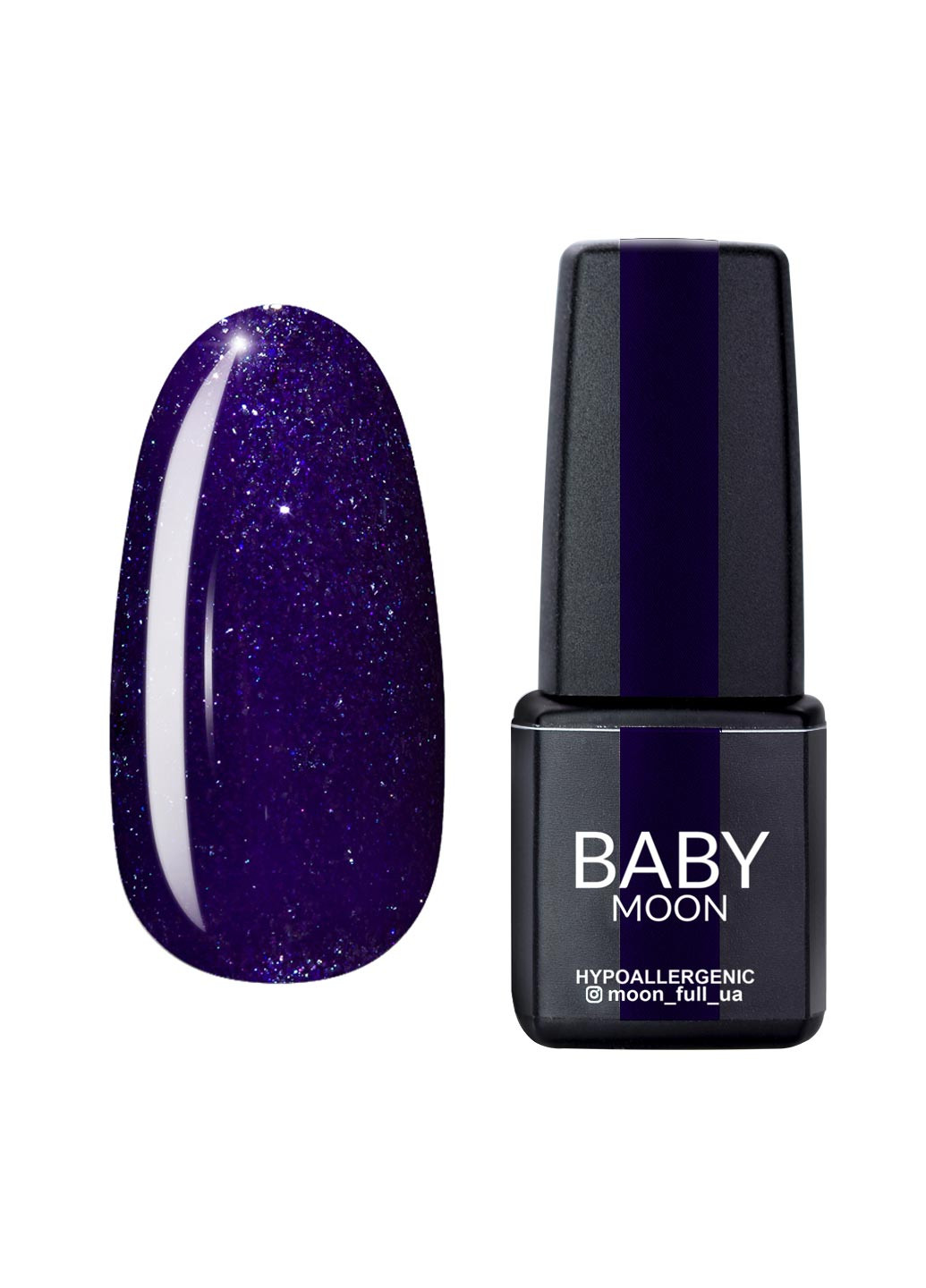 Гель лак BABY Dance Diamond Gel polish, 6 мл №009 фиолетовый с серебристым шиммером Moon (251417378)