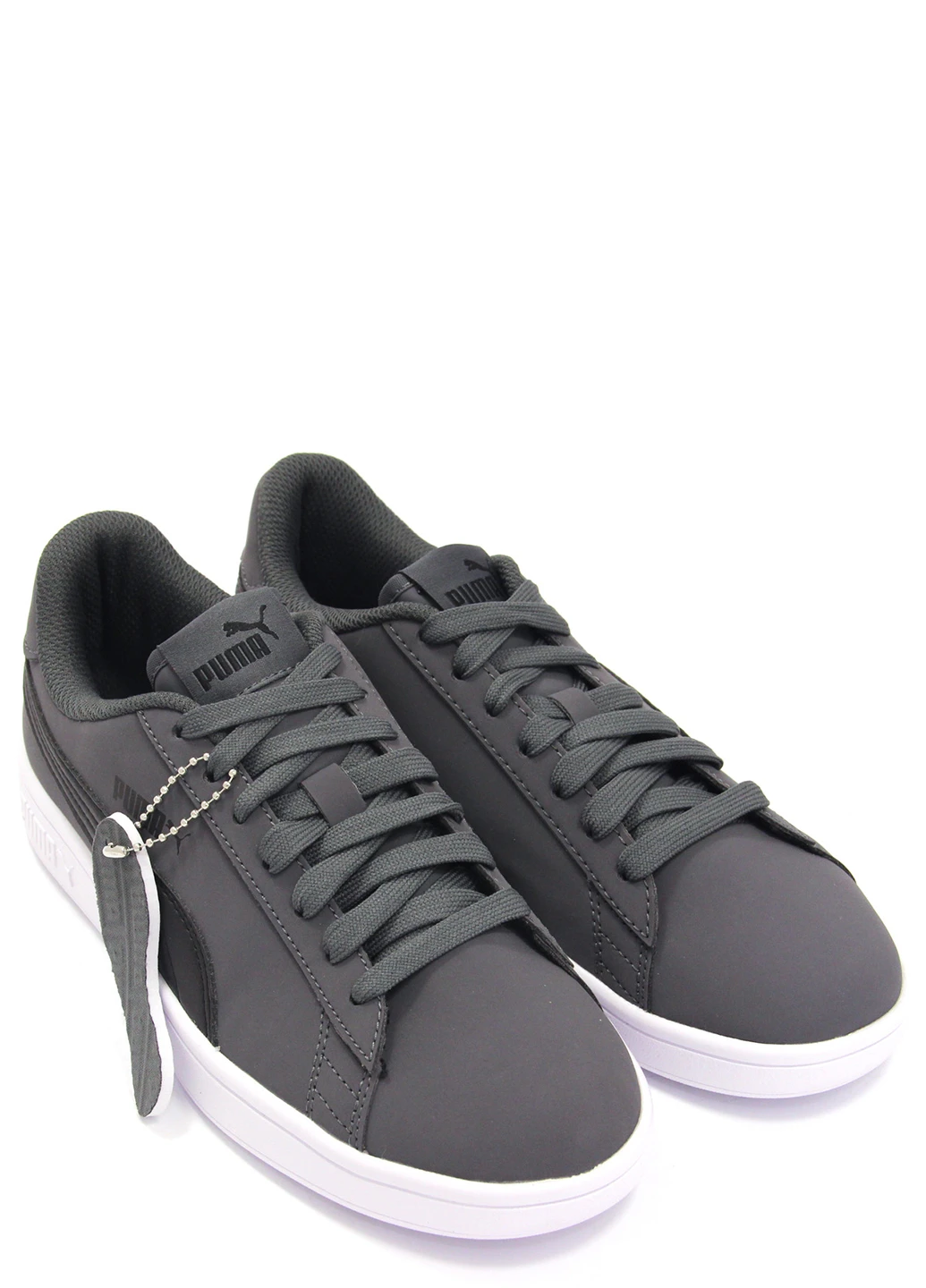 Сірі жіночі кеди smash v2 buck Puma