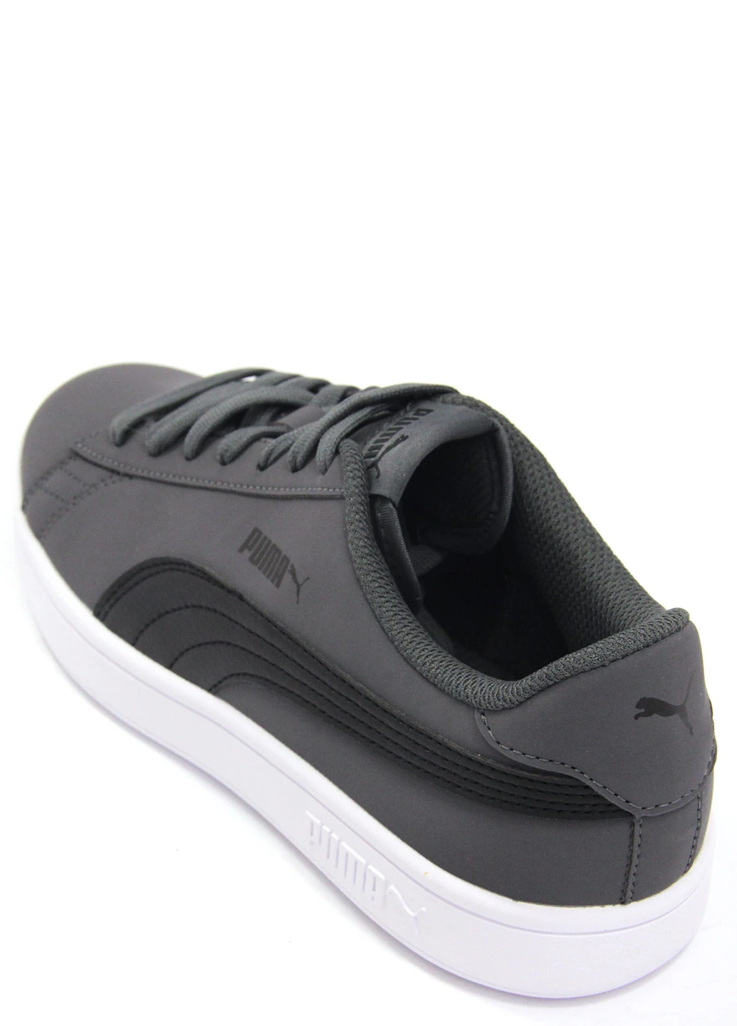 Сірі жіночі кеди smash v2 buck Puma