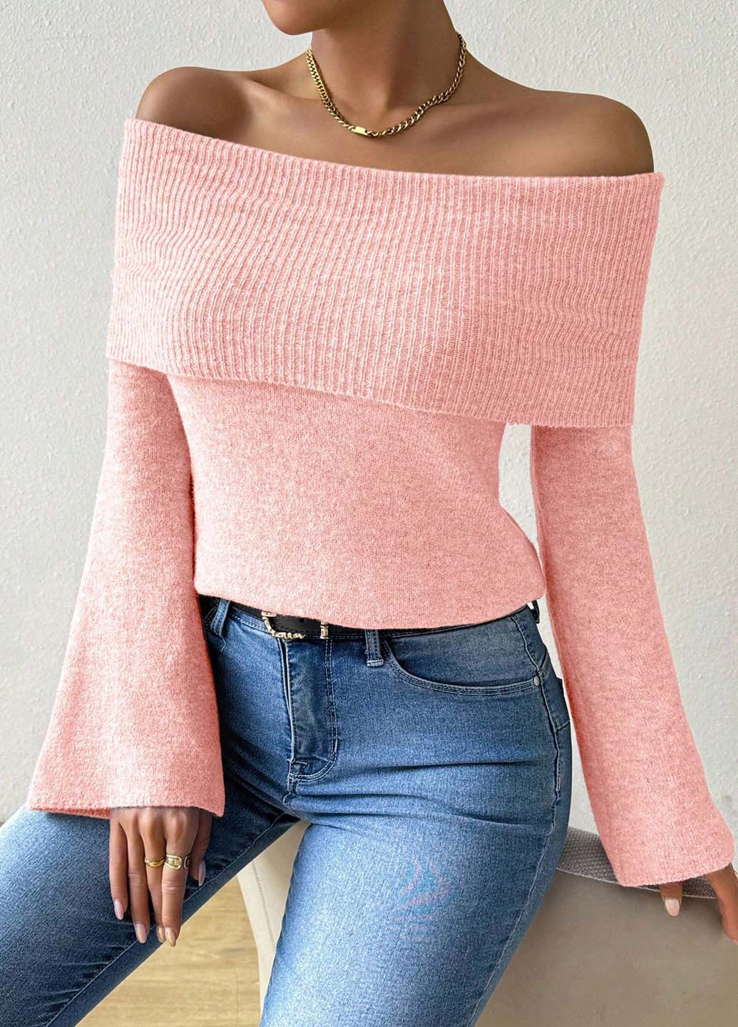 Рожевий демісезонний светр SHEIN