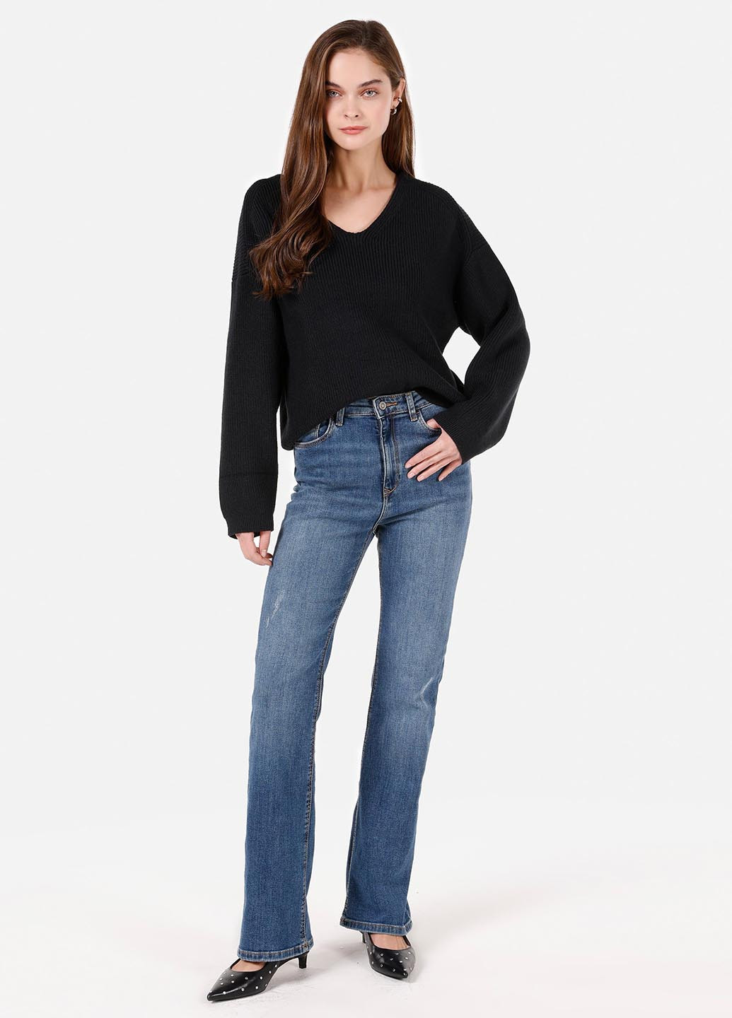 Черный демисезонный пуловер пуловер Colin's