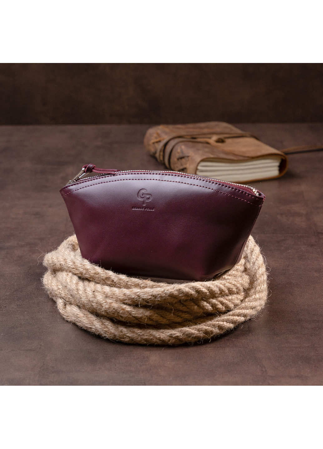 Женская кожаная косметичка 23х10,5х7,5 см Grande Pelle (253491071)