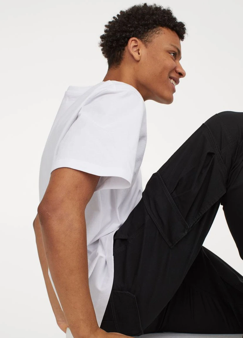 Белая футболка relaxed fit H&M