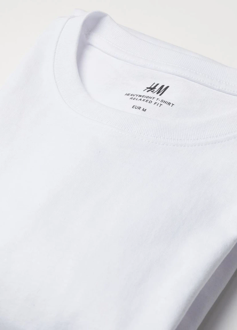 Белая футболка relaxed fit H&M
