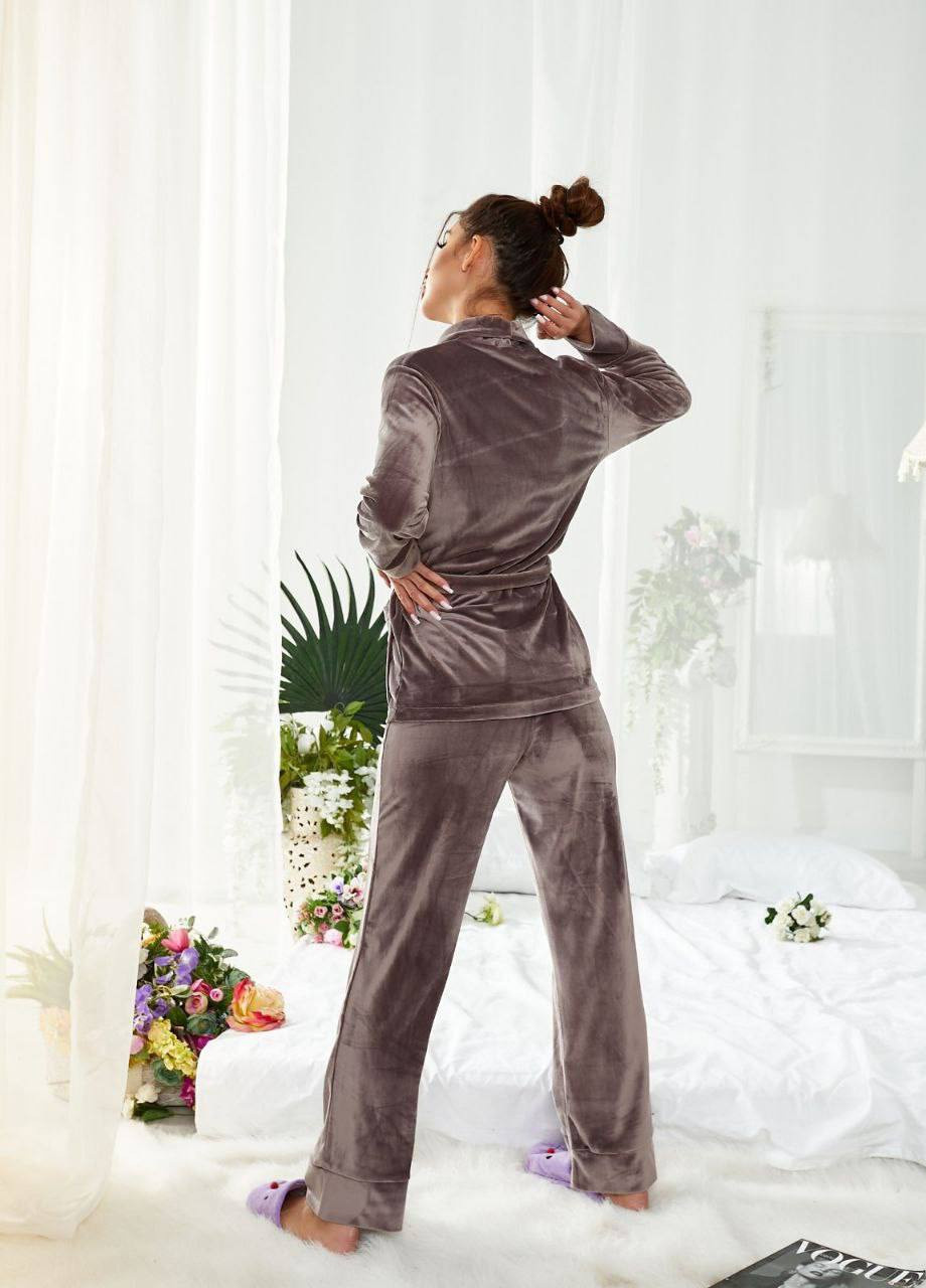 Кофейная всесезон пижама рубашка + брюки Garna