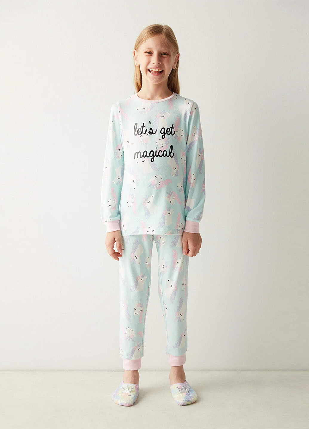 Світло-блакитна всесезон піжама (світшот, штани) світшот + брюки Penti