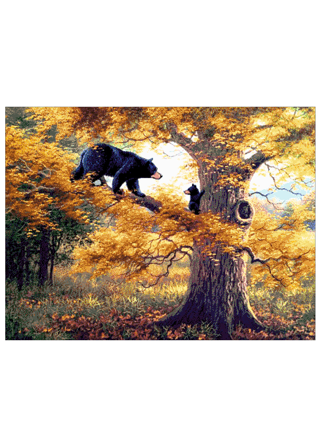 Набор для вышивания бисером Медведи на дереве 80х61 см Александра Токарева (252252914)