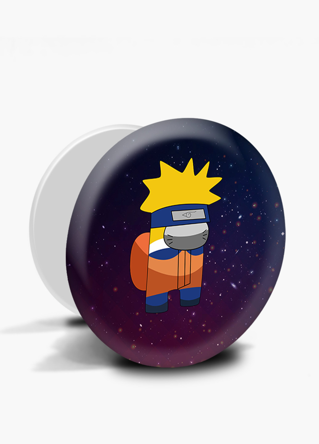 Попсокет (Popsockets) тримач для смартфону Амонг Ас Наруто (Naruto Among us) (8754-2424) Чорний MobiPrint (216836508)