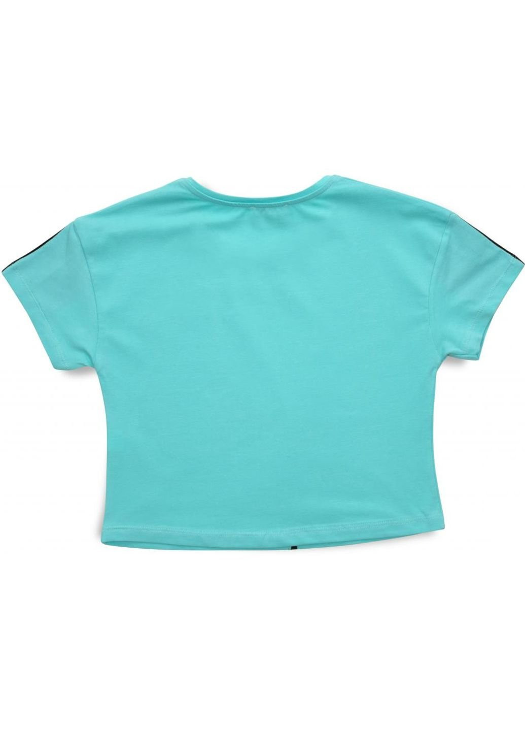 М'ятна демісезонна футболка дитяча з ведмедиком (3023-164g-green) Matilda