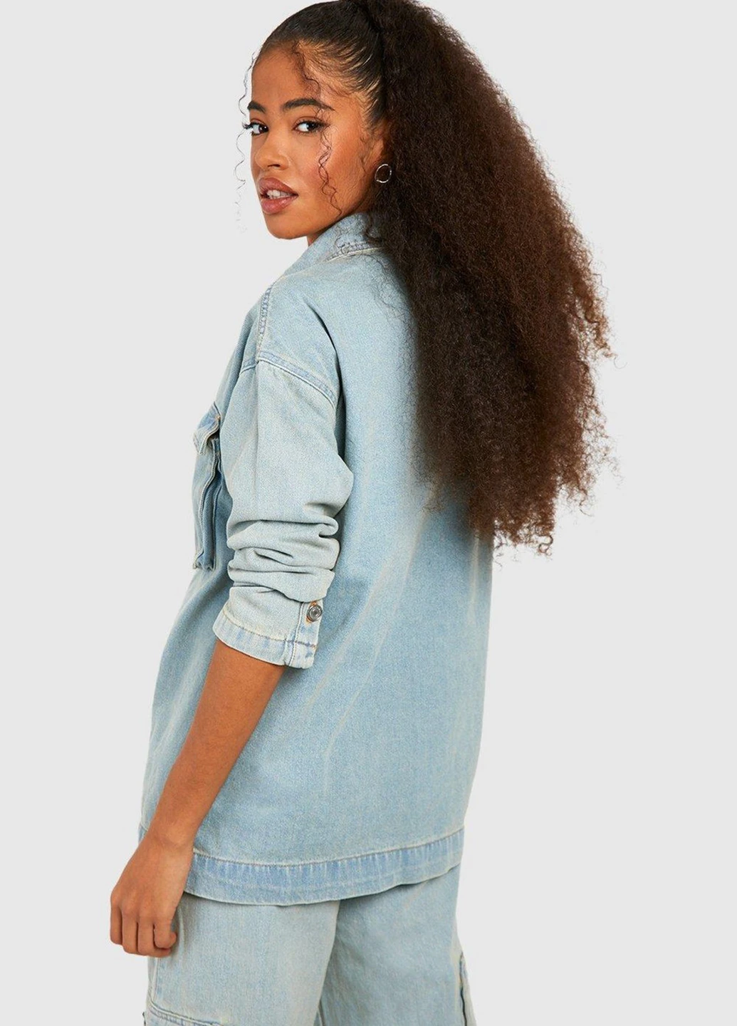 Голубая демисезонная куртка Boohoo