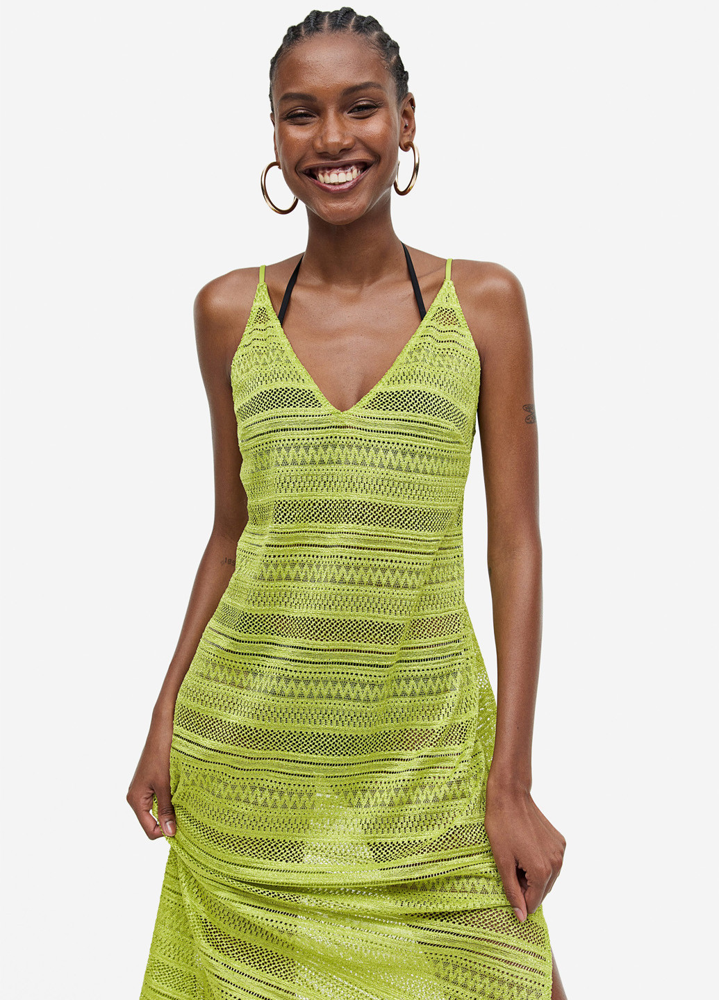 Салатова вечірня сукня сукня-комбінація H&M однотонна