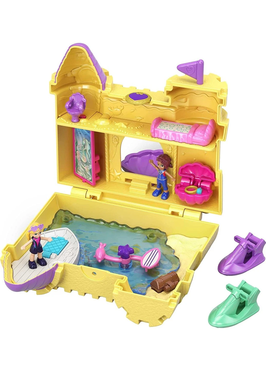 Ігровий набір Polly Pocket World Surf ‘n’ Sandventure Кишеньковий Світ Серфінг та сонячні пригоди (GCJ87) Mattel (255665094)