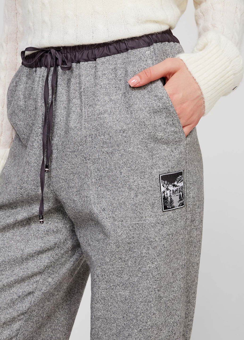 Серые спортивные зимние зауженные брюки Tommy Hilfiger