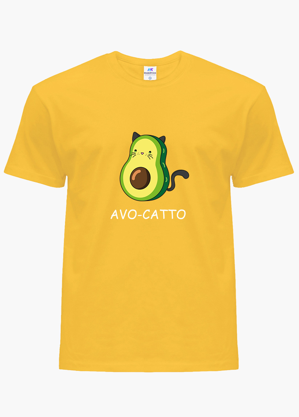 Жовта демісезонна футболка дитяча авокадо (avocado) (9224-1372) MobiPrint