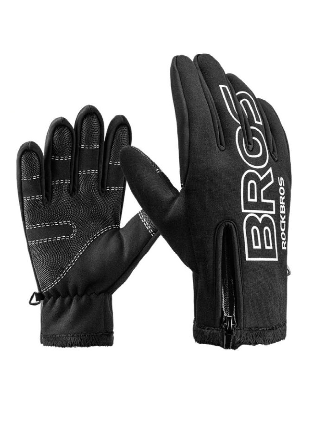 Зимние непродуваемые велосипедные лыжные перчатки спортивные сенсорные (472776-Prob) S Чёрные Francesco Marconi (250351221)
