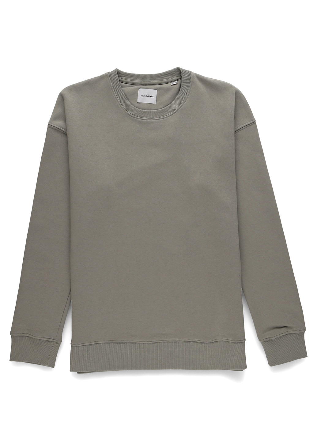 Сіро-зелений світшот Jack & Jones однотонний без декору (316228983)