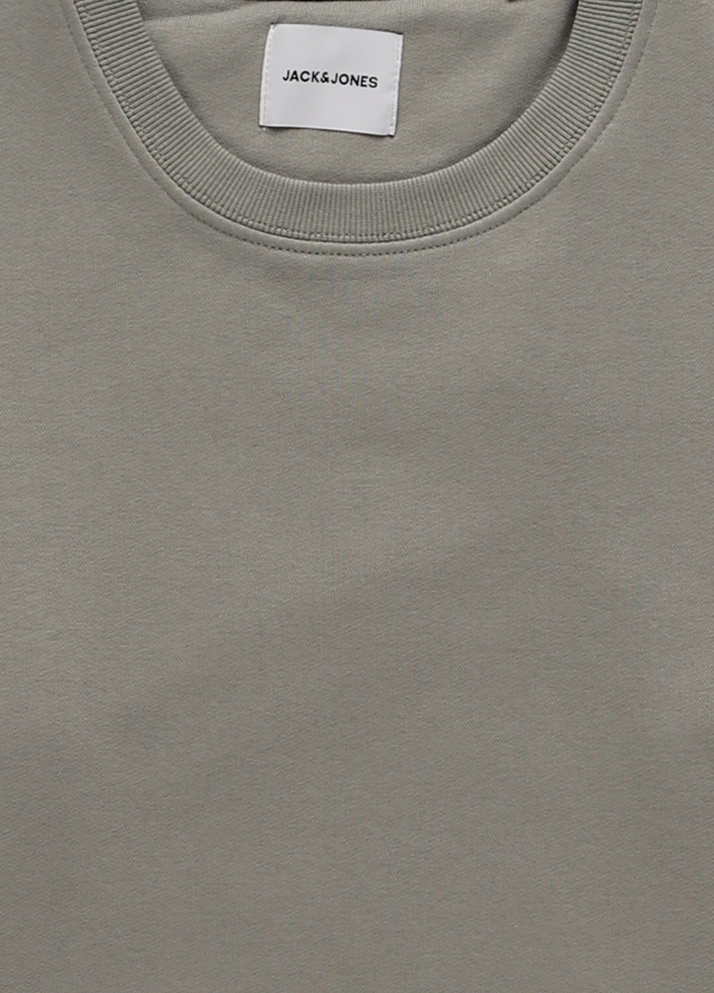Сіро-зелений світшот Jack & Jones однотонний без декору (316228983)