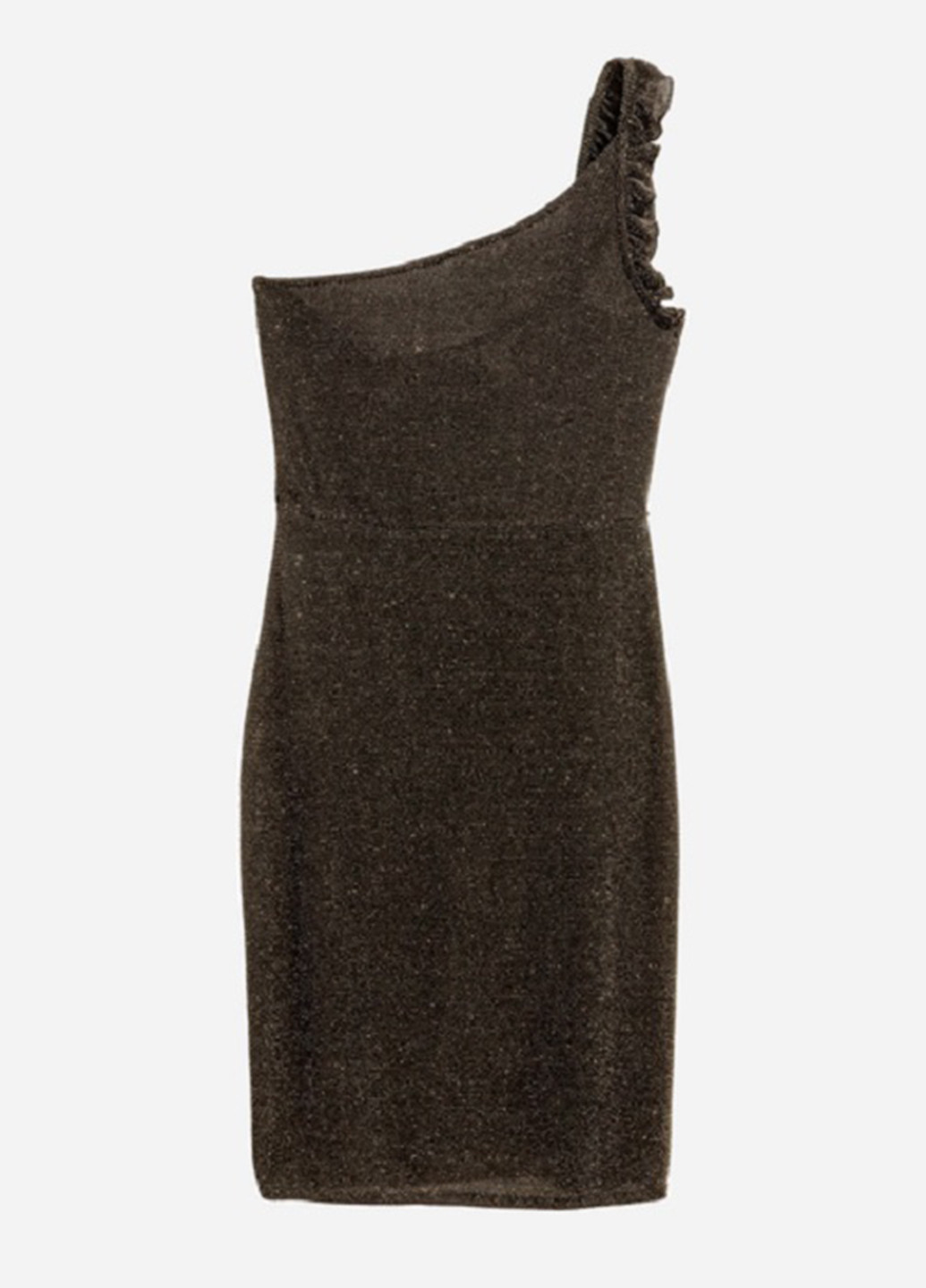 Черное коктейльное платье силуэтная H&M с узором «перец с солью»