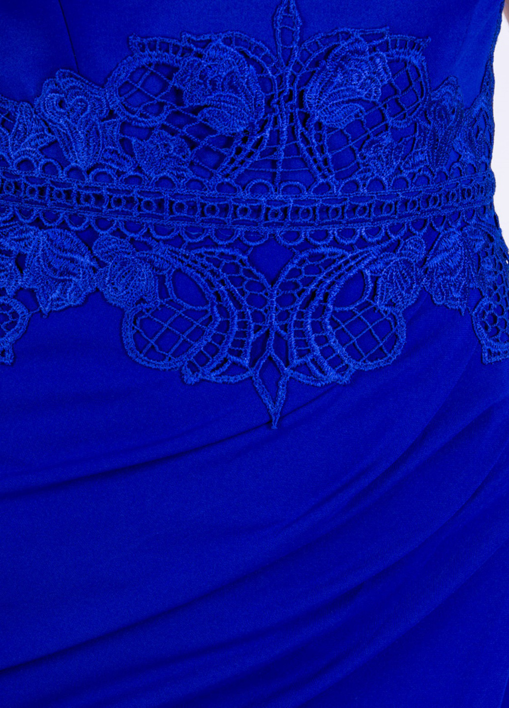 Синее вечернее платье на запах, с открытыми плечами Lipsy однотонное