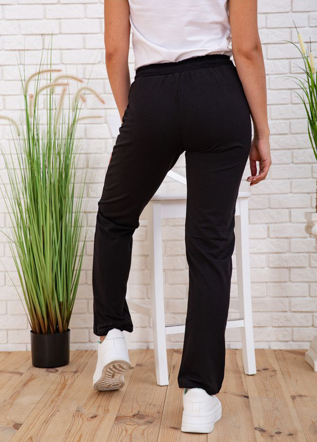 Черные спортивные демисезонные прямые брюки Ager