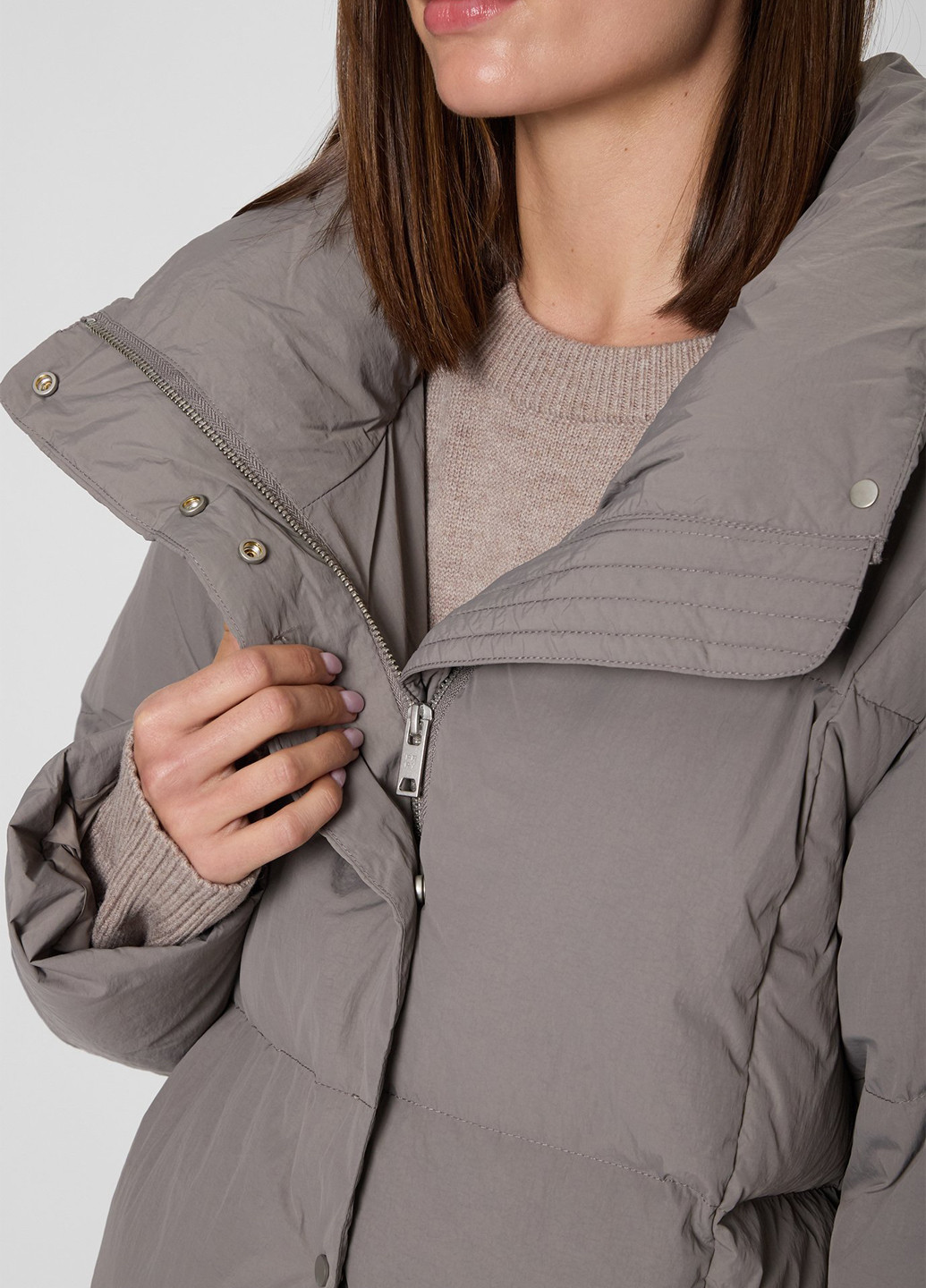 Серый зимний Пуховик PRPY