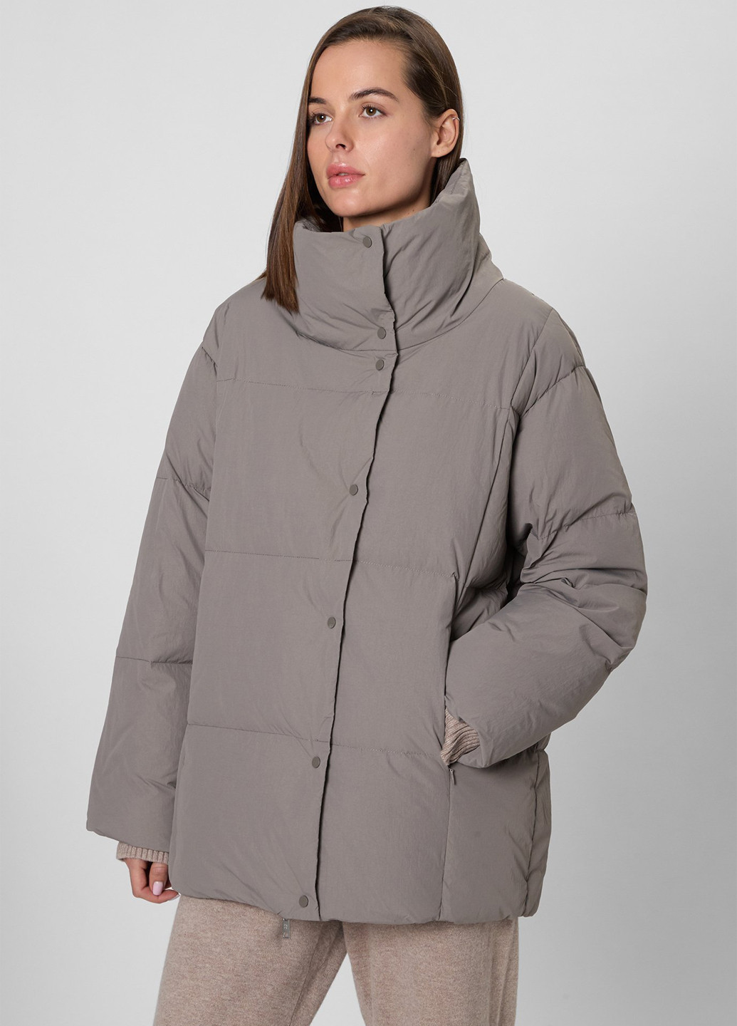 Серый зимний Пуховик PRPY