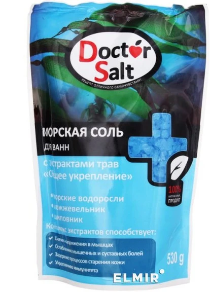 Морская соль для ванн doctor salt с экстрактами трав «общее укрепление» (530 г) Aqua Cosmetics 4820091145338 (256081875)