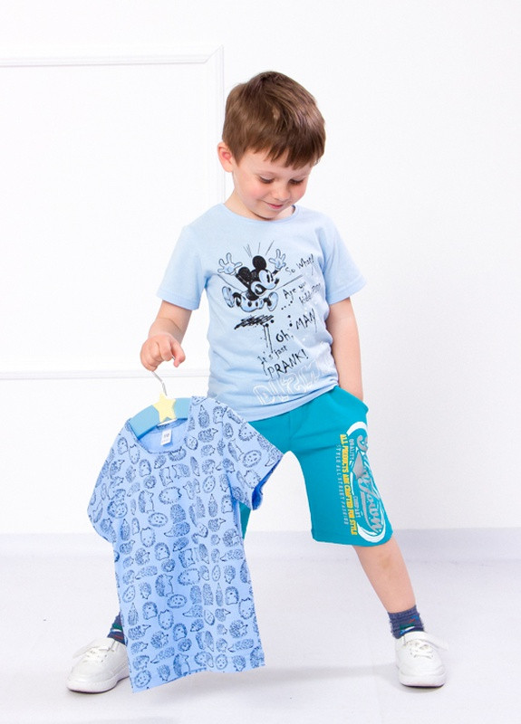 Комбинированная летняя комплект футболок для мальчика (2 шт) Носи своє 6021-8