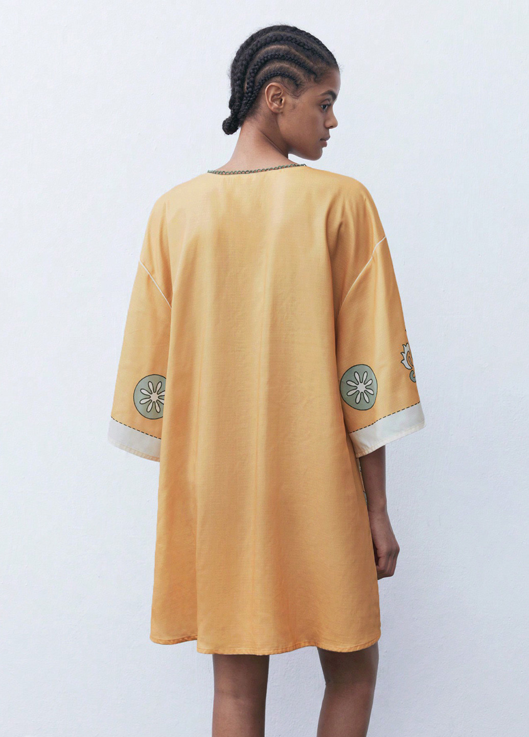 Комбінована кежуал сукня кльош, а-силует SHEIN з малюнком