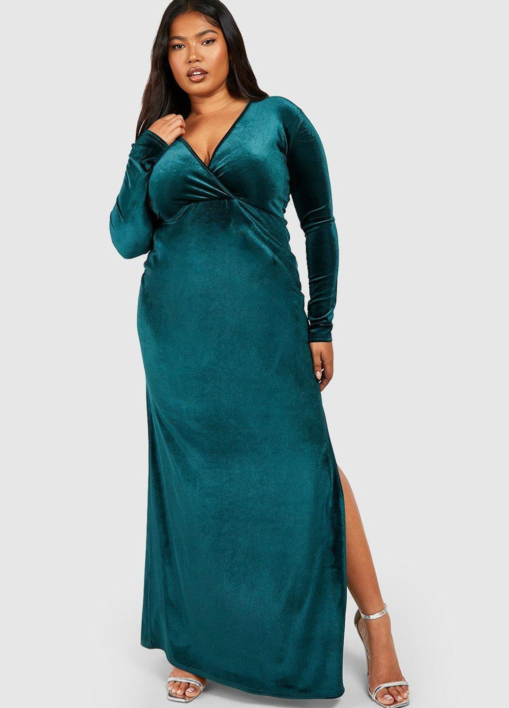 Смарагдова святковий сукня для вагітних в стилі армпір Boohoo однотонна