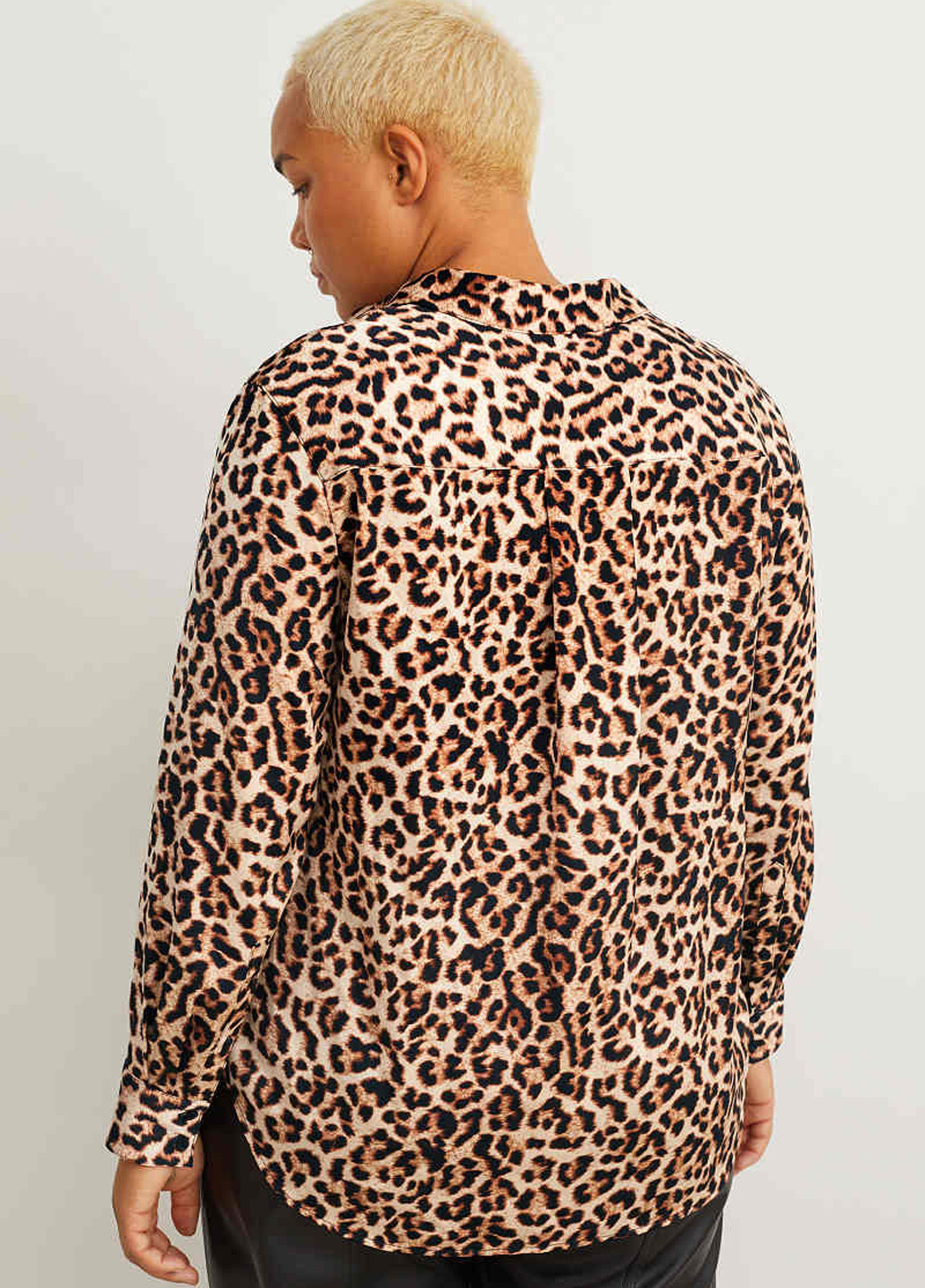 Бежевая кэжуал рубашка леопардовый C&A