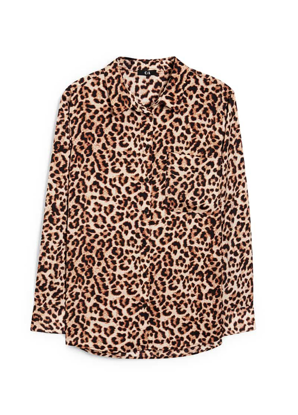 Бежевая кэжуал рубашка леопардовый C&A