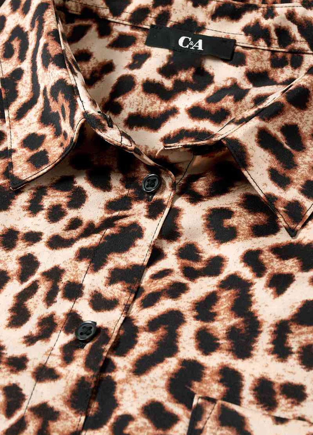 Бежевая кэжуал рубашка леопардовый C&A