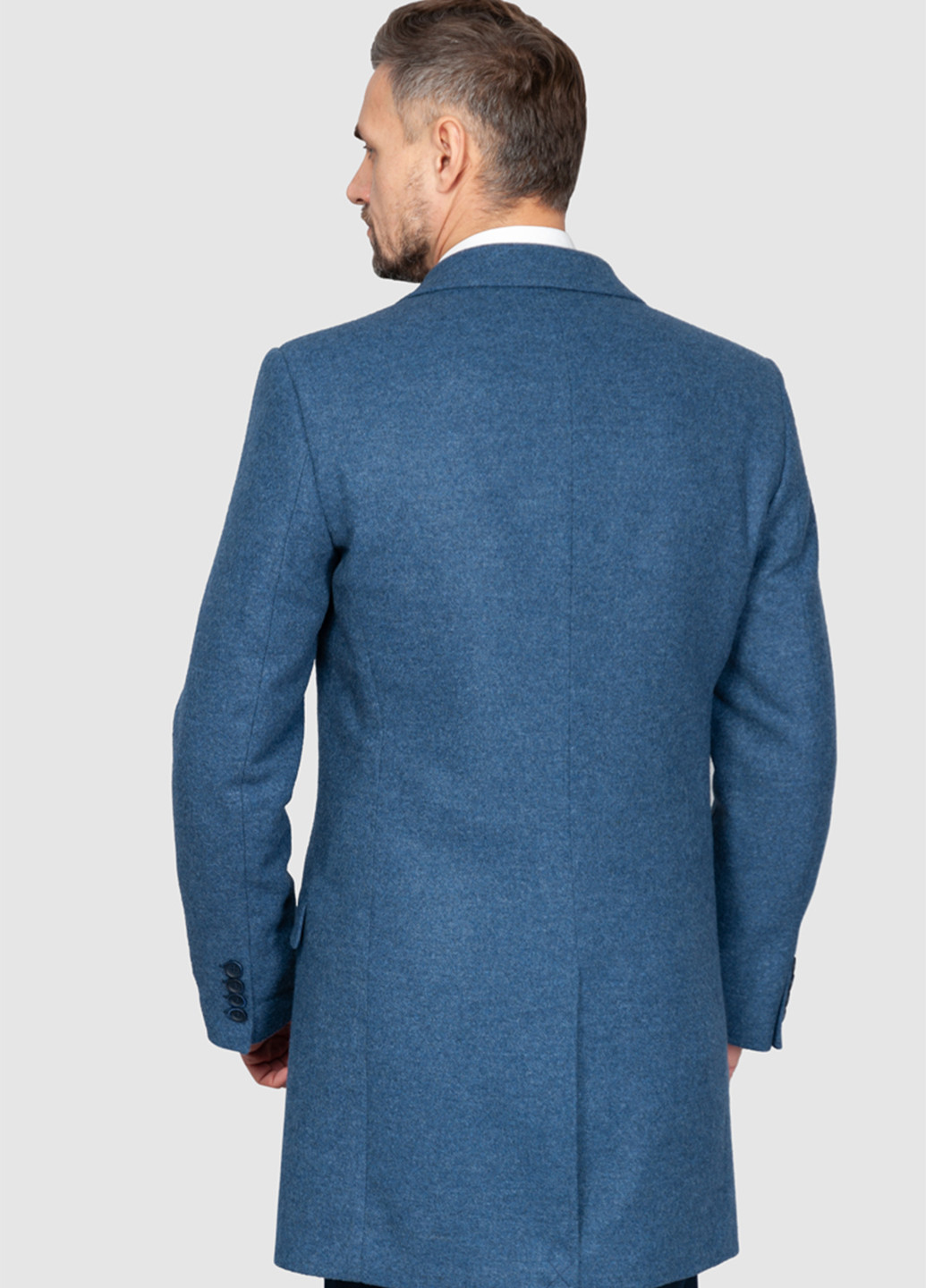 Синее демисезонное Пальто однобортное Arber