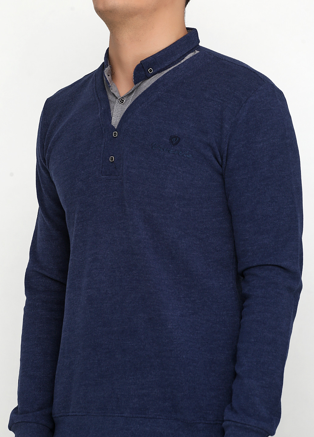 Темно-синий демисезонный пуловер пуловер Vicente
