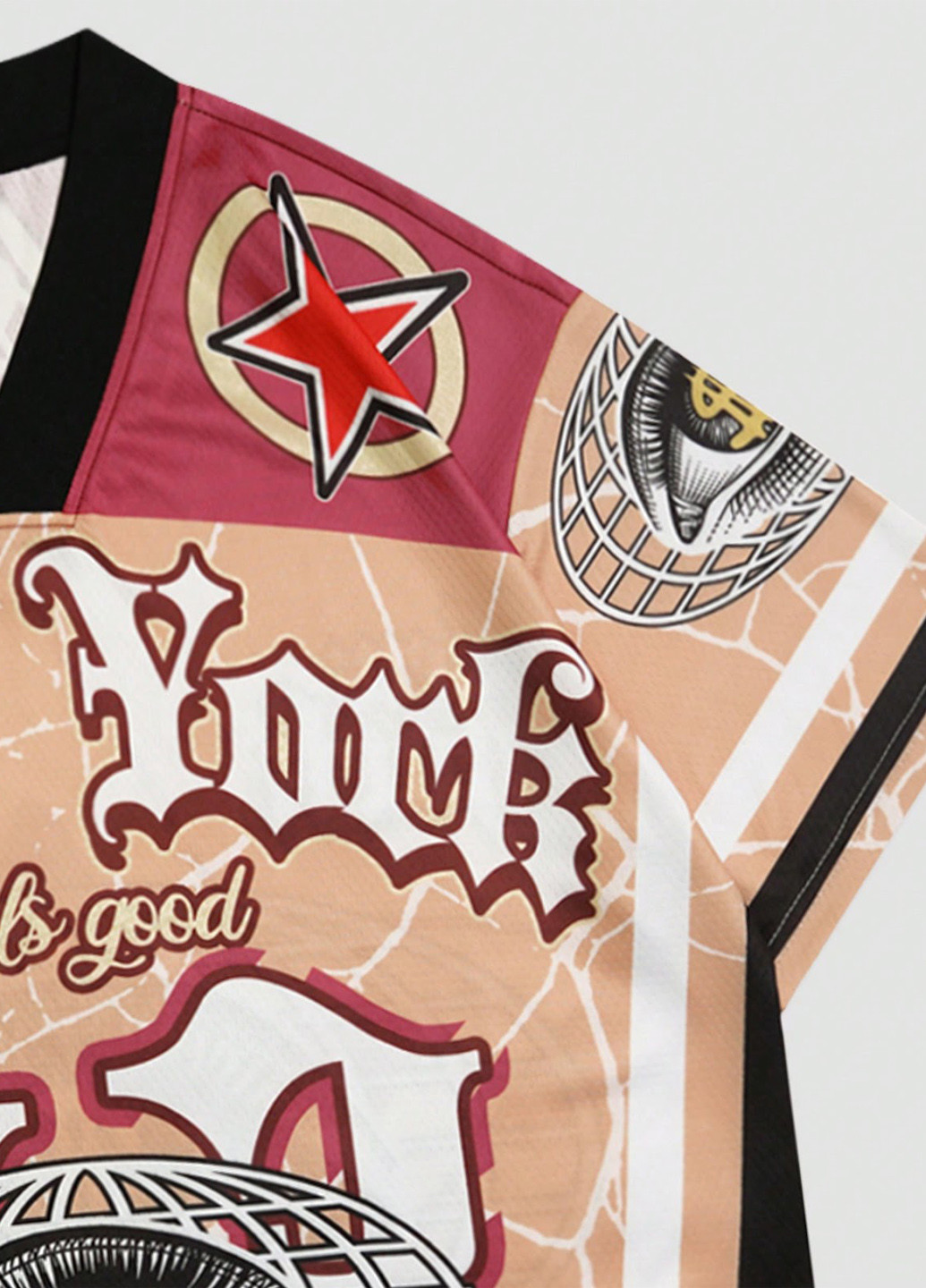 Комбинированный летний костюм (футболка, шорты) с шортами SHEIN