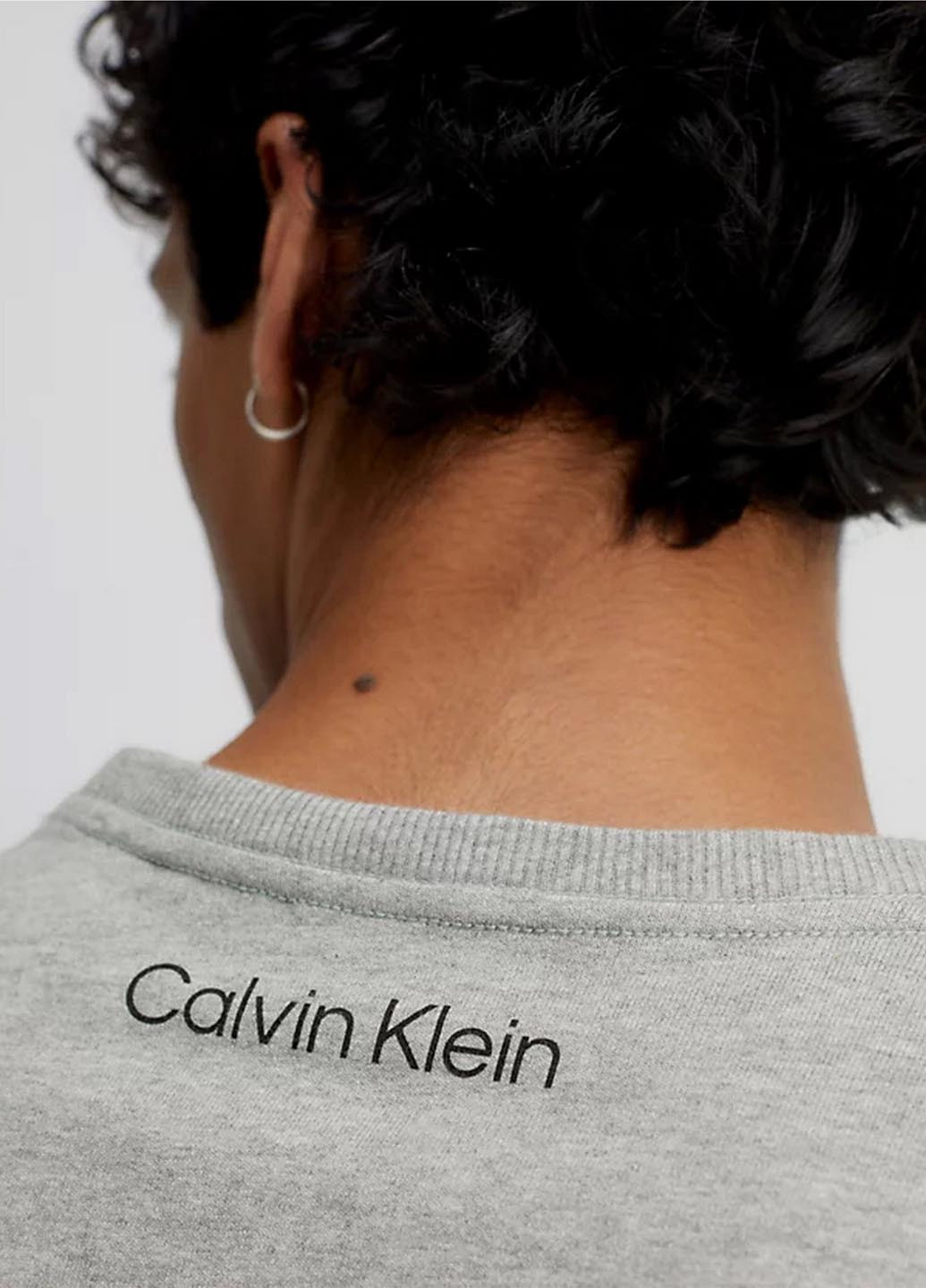 Сірий світшот Calvin Klein Underwear меланж без декору (328720139)