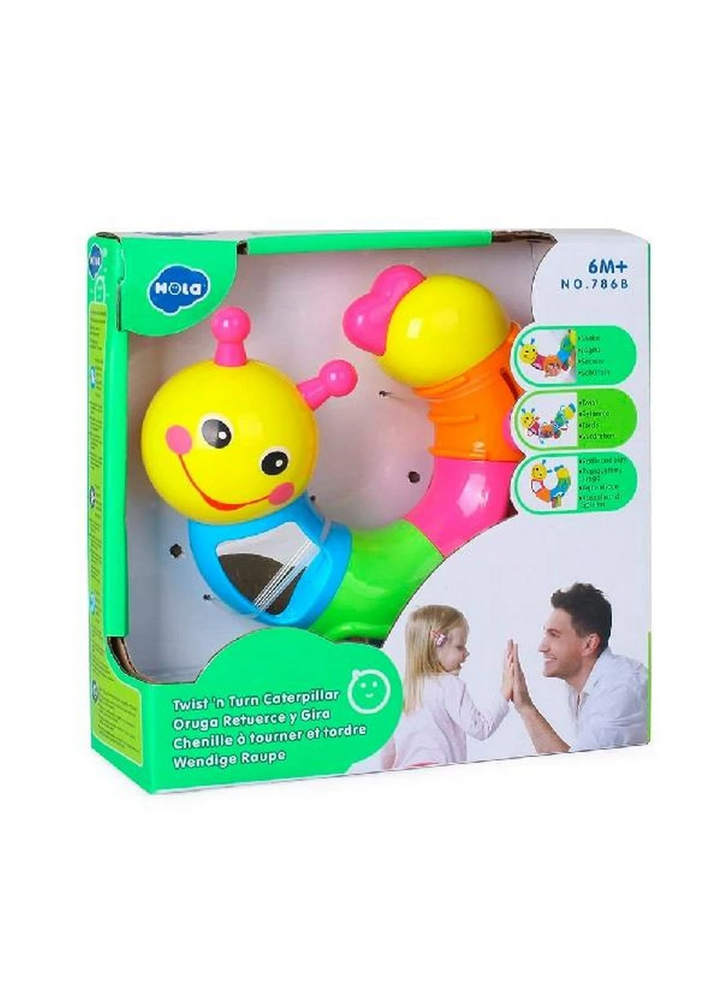 Іграшка Веселий черв'ячок 5,3х15,2х14,5 см Hola Toys (228856945)