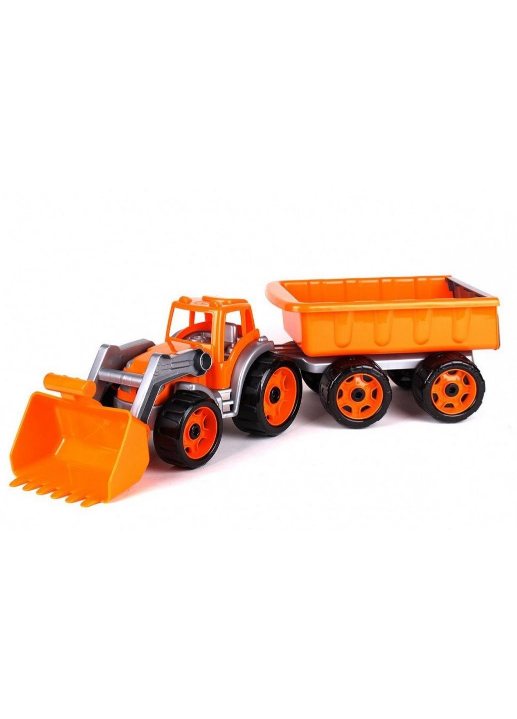 Трактор с ковшом и прицепом 3688TXK (Оранжевый) ТехноК (228567064)