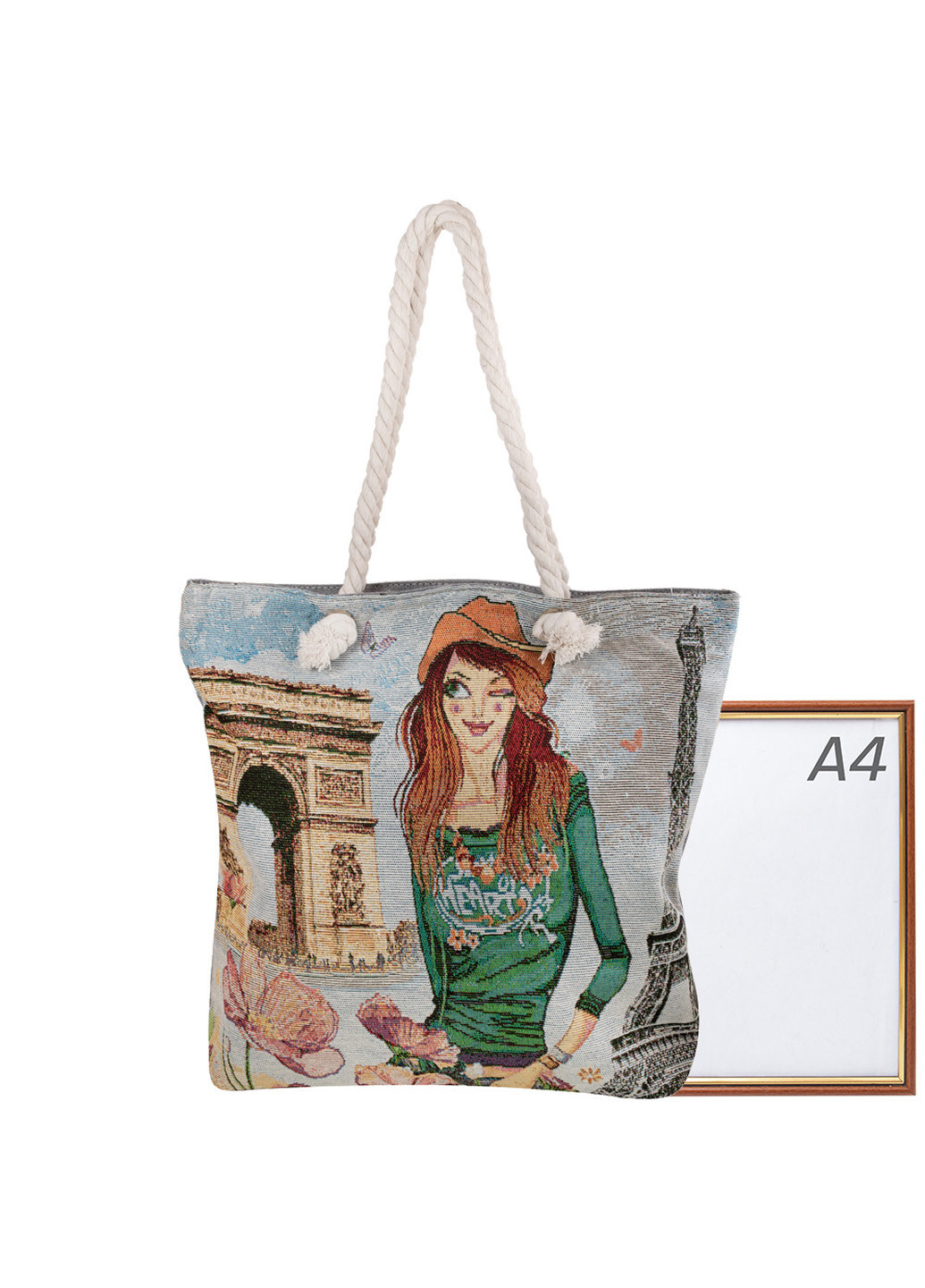 Женская пляжная тканевая сумка 42х38х10 см Valiria Fashion (210338694)