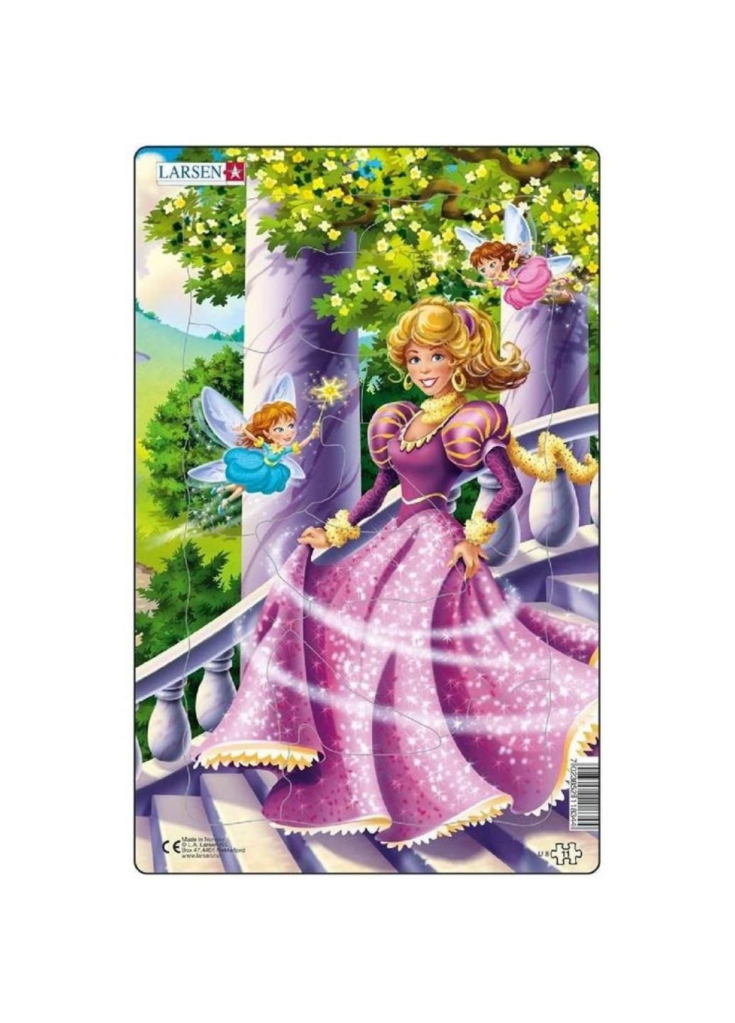 Пазл рамка-вкладыш Принцесса в розовом серия МИДИ (U8-2) Larsen (249984534)
